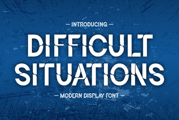 Difficult Situations: A Font That Speaks Through Stone