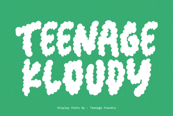 Teenage Kloudy: A Whimsical Font for Digital Branding
